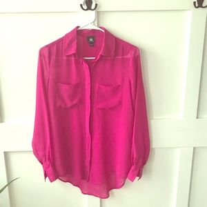 Collared sheer blouse